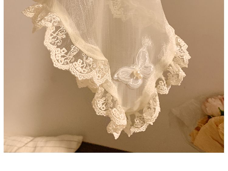 Lace Headband Trim Butterfly Applique FashionChic