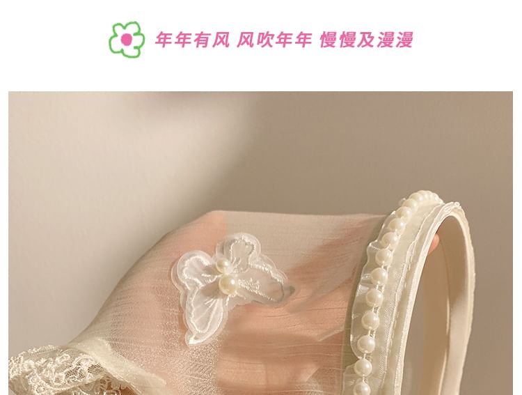 Lace Headband Trim Butterfly Applique FashionChic