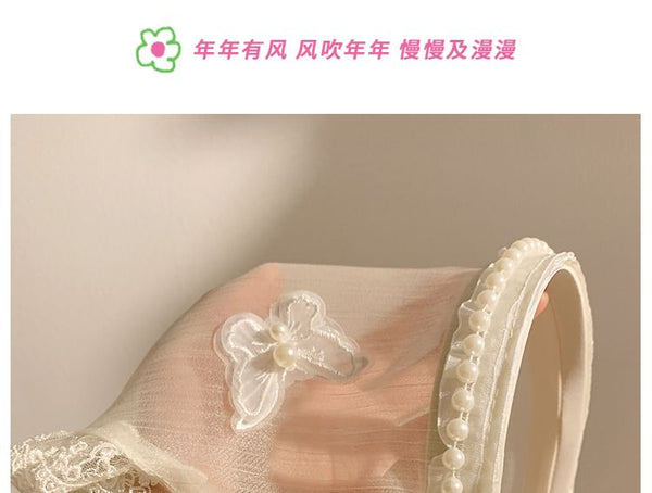 Lace Headband Trim Butterfly Applique FashionChic