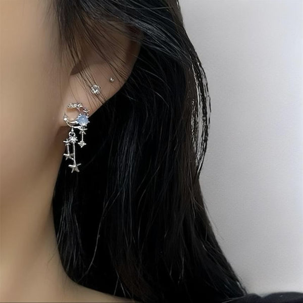 3 Rhinestone of Pairs: Set Earring Star FashionChic