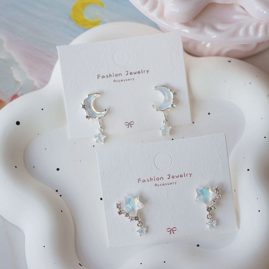 Crescent Earring / Star Drop FashionChic
