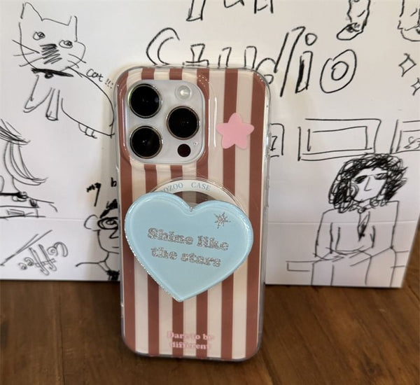 MagSafe) with Phone Star Case Striped Magnetic (Compatible FashionChic