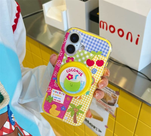 Magnetic Cartoon Phone Case Panel with MagSafe) (Compatible FashionChic