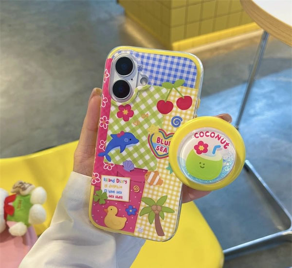 Magnetic Cartoon Phone Case Panel with MagSafe) (Compatible FashionChic