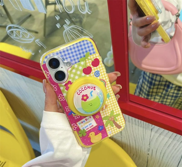 Magnetic Cartoon Phone Case Panel with MagSafe) (Compatible FashionChic