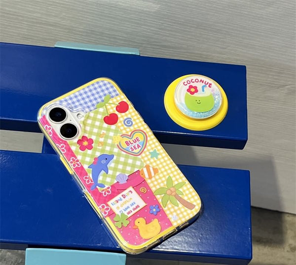 Magnetic Cartoon Phone Case Panel with MagSafe) (Compatible FashionChic