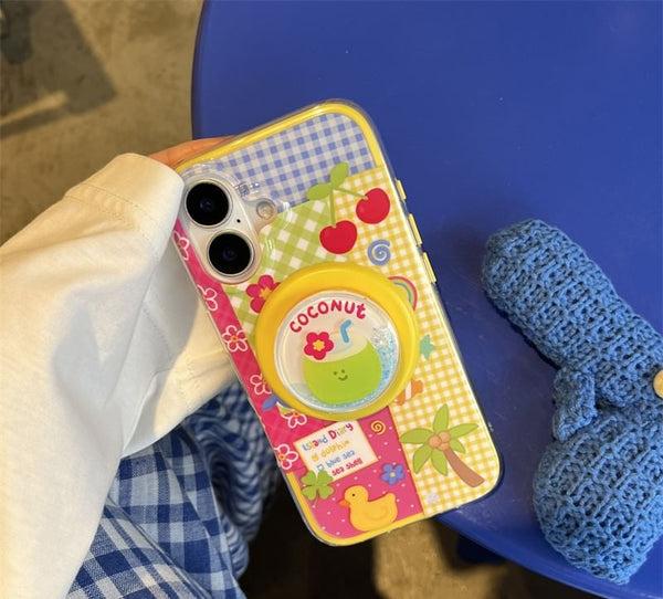 Magnetic Cartoon Phone Case Panel with MagSafe) (Compatible FashionChic