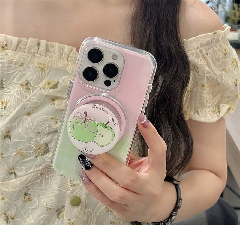 MagSafe) Case with (Compatible Apple Magnetic Phone Plaid FashionChic