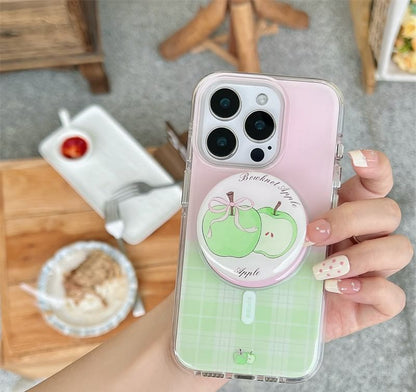 MagSafe) Case with (Compatible Apple Magnetic Phone Plaid FashionChic