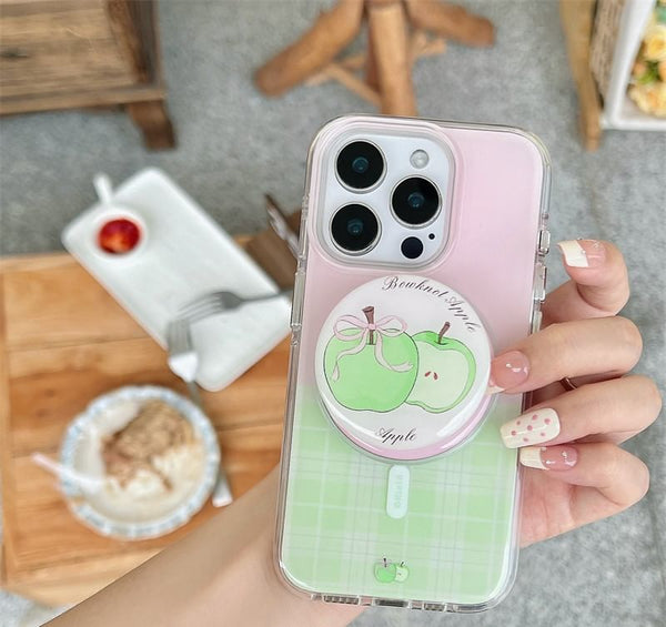 MagSafe) Case with (Compatible Apple Magnetic Phone Plaid FashionChic