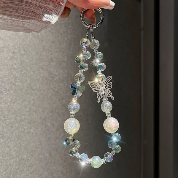 Strap Wrist Phone Beaded Butterfly Crystal Faux FashionChic