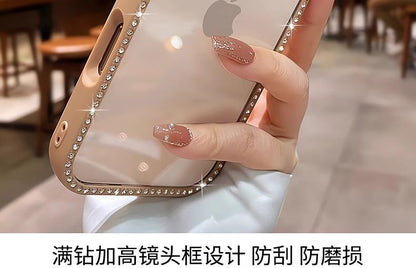 Rhinestone Case iPhone Transparent FashionChic