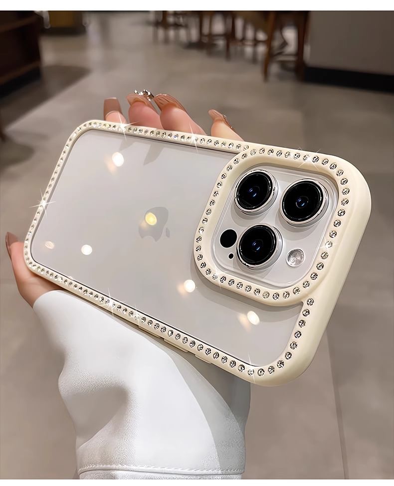 Rhinestone Case iPhone Transparent FashionChic