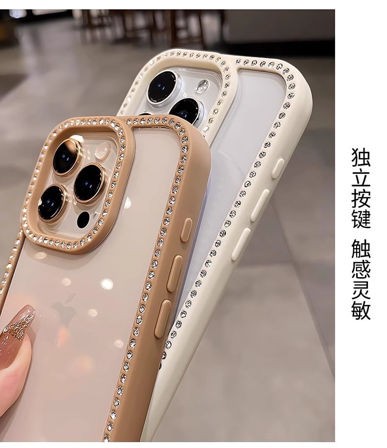 Rhinestone Case iPhone Transparent FashionChic