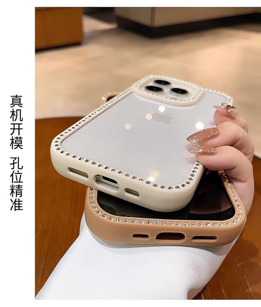 Rhinestone Case iPhone Transparent FashionChic