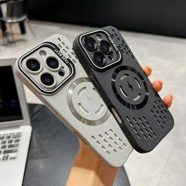 (Compatible MagSafe) Perforated Case with Magnetic iPhone FashionChic