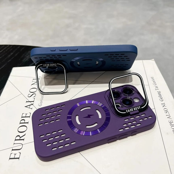 (Compatible MagSafe) Perforated Case with Magnetic iPhone FashionChic