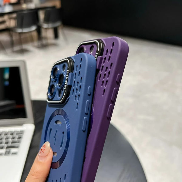 (Compatible MagSafe) Perforated Case with Magnetic iPhone FashionChic