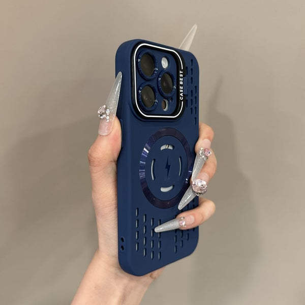 (Compatible MagSafe) Perforated Case with Magnetic iPhone FashionChic