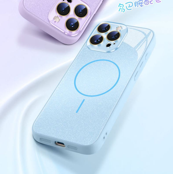 Case (Compatible with Magnetic MagSafe) iPhone Glitter FashionChic