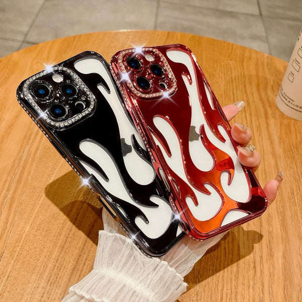 Case iPhone Rhinestone Flame FashionChic