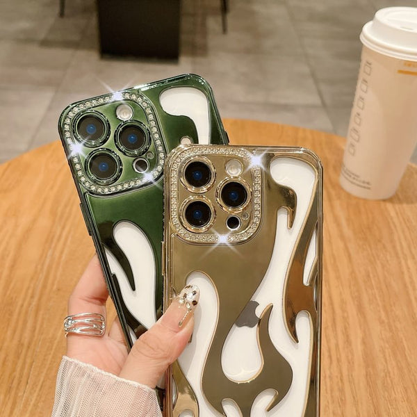 Case iPhone Rhinestone Flame FashionChic