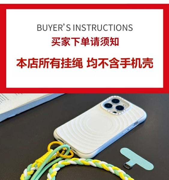 Phone Lanyard Braided with Strap Pad FashionChic