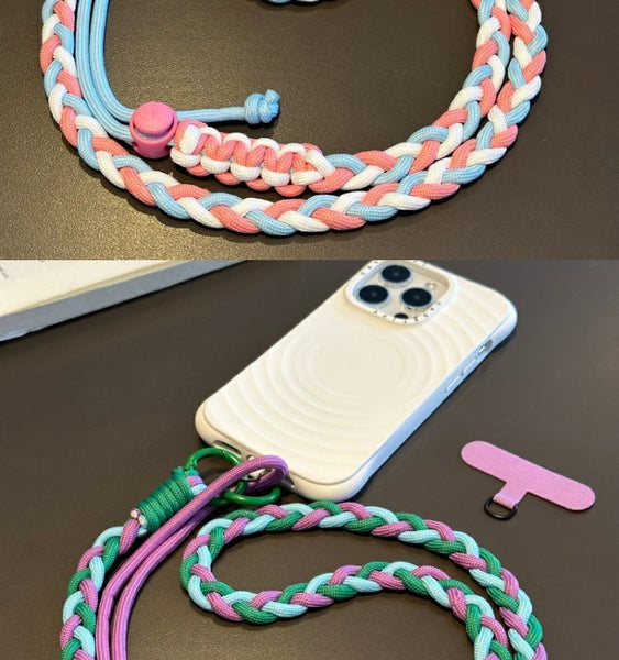Phone Lanyard Braided with Strap Pad FashionChic