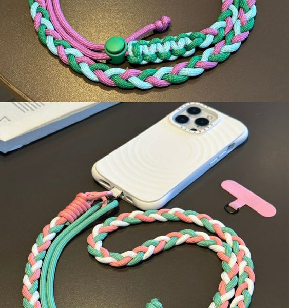 Phone Lanyard Braided with Strap Pad FashionChic