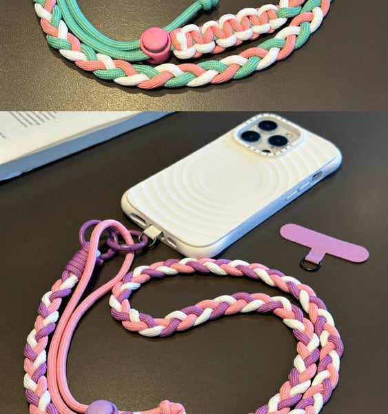 Phone Lanyard Braided with Strap Pad FashionChic