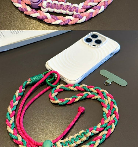 Phone Lanyard Braided with Strap Pad FashionChic