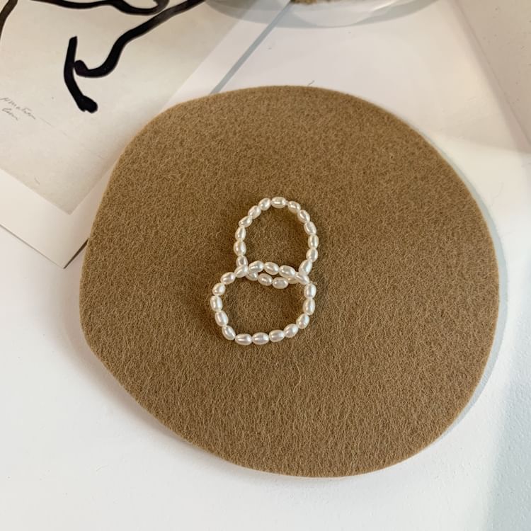Ring Natural Beaded Pearl FashionChic