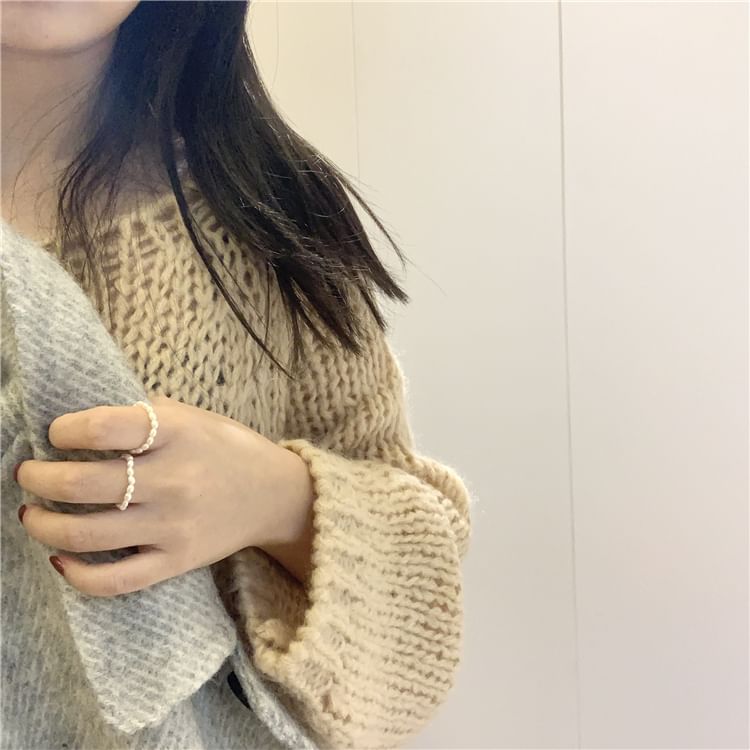 Ring Natural Beaded Pearl FashionChic