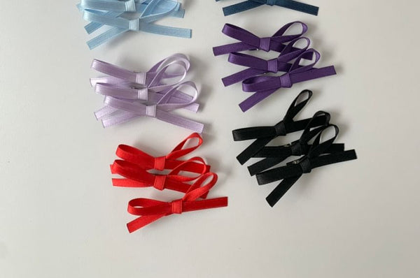 of Set Plain Hair Clip Bow 3: FashionChic