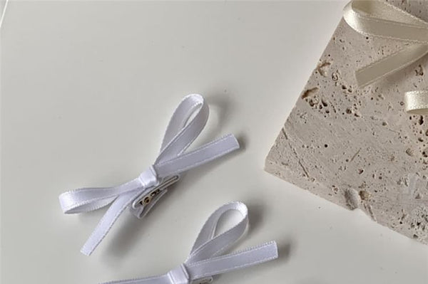 of Set Plain Hair Clip Bow 3: FashionChic