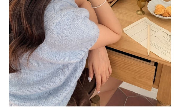 Ring Sterling Beaded 925 Bow Elastic Silver FashionChic