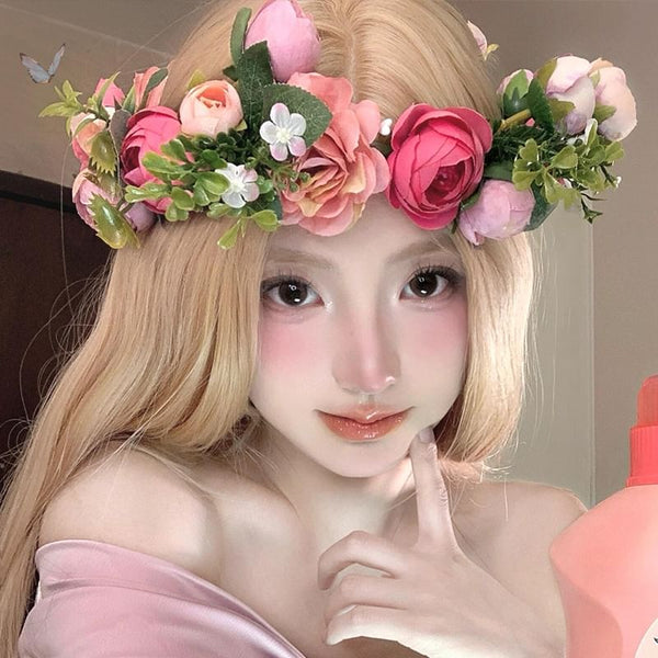 Headpiece Wreath Floral FashionChic