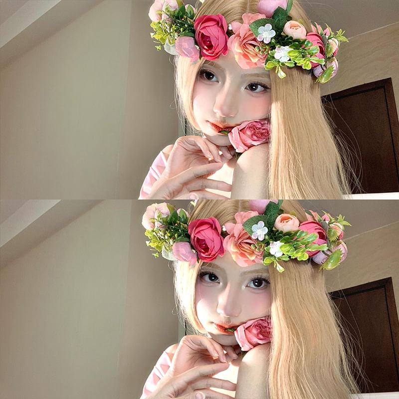Headpiece Wreath Floral FashionChic