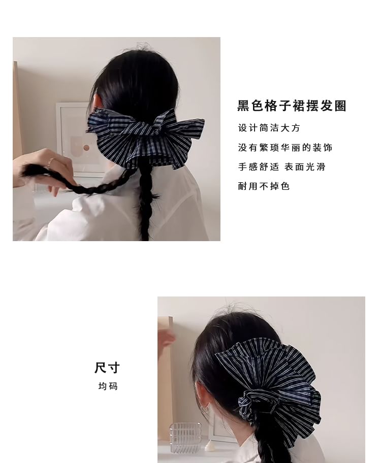 Scrunchie Ruffle Striped FashionChic