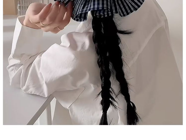 Scrunchie Ruffle Striped FashionChic