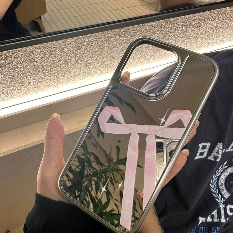 Case Mirror Print Phone Ribbon FashionChic