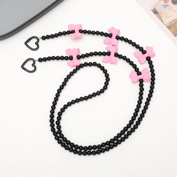 Bead Bow Lanyard Phone FashionChic