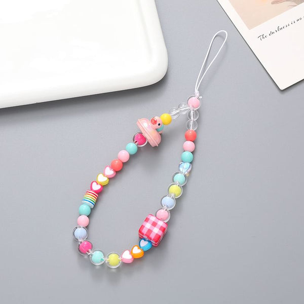 Plastic (Various Bead Duck Cube Phone Strap Designs) FashionChic