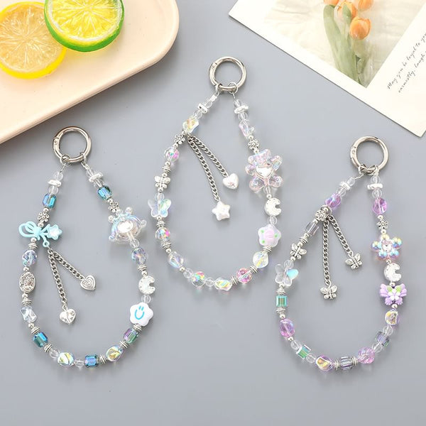 Cartoon Phone Bear Faux Crystal / Strap Floral FashionChic