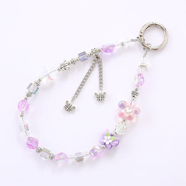 Cartoon Phone Bear Faux Crystal / Strap Floral FashionChic