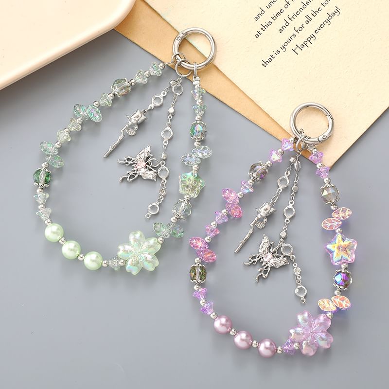 (Various Crystal Strap Designs) Star Faux Butterfly Phone FashionChic