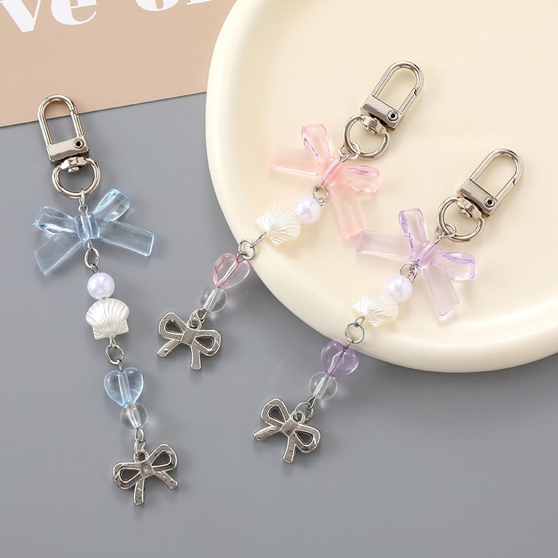 Bow Pearl Phone Faux Charm FashionChic