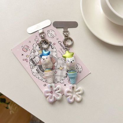Cream Charm Phone Designs) Ice Lanyard Pad Floral (Various with FashionChic