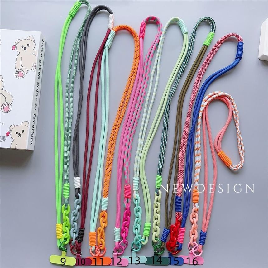 Phone Lanyard with Pad Two-Tone FashionChic