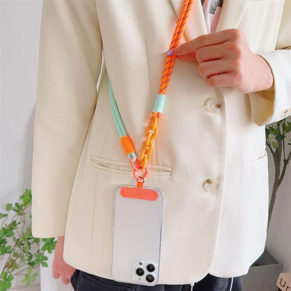 Phone Lanyard with Pad Two-Tone FashionChic
